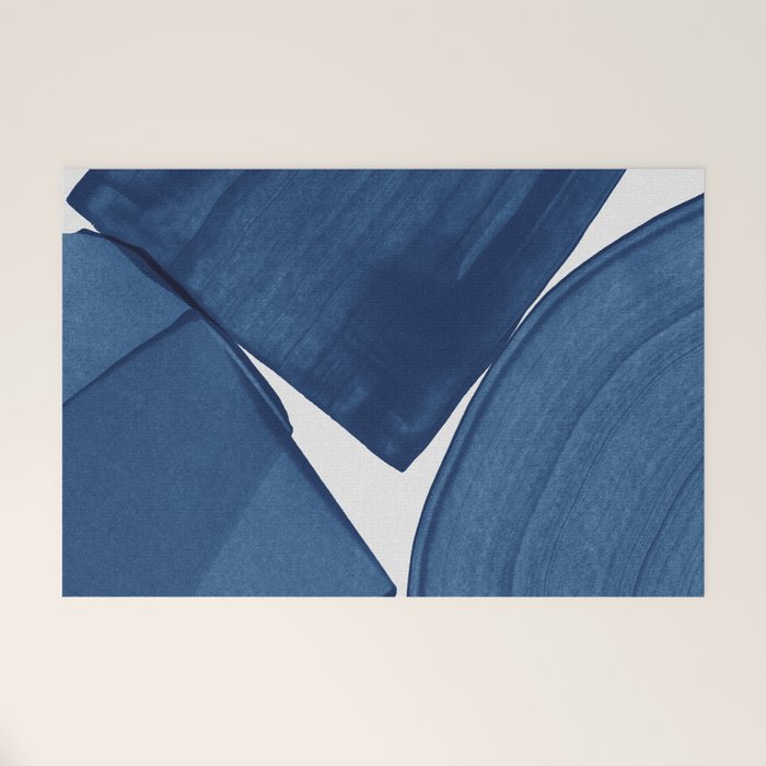 Modern Painting Blue II, Blue Abstract Welcome Mat Gallery Image 1