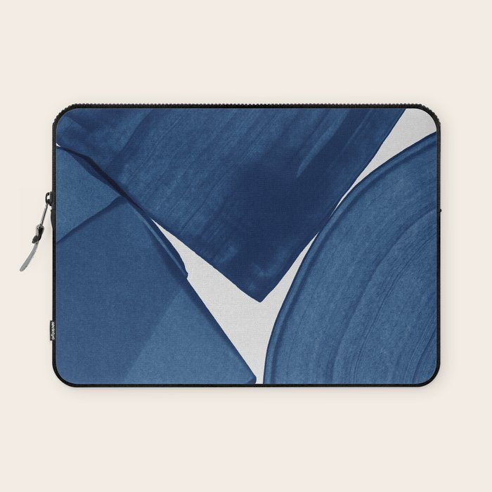 Modern Painting Blue II, Blue Abstract Laptop Sleeve Gallery Image 1