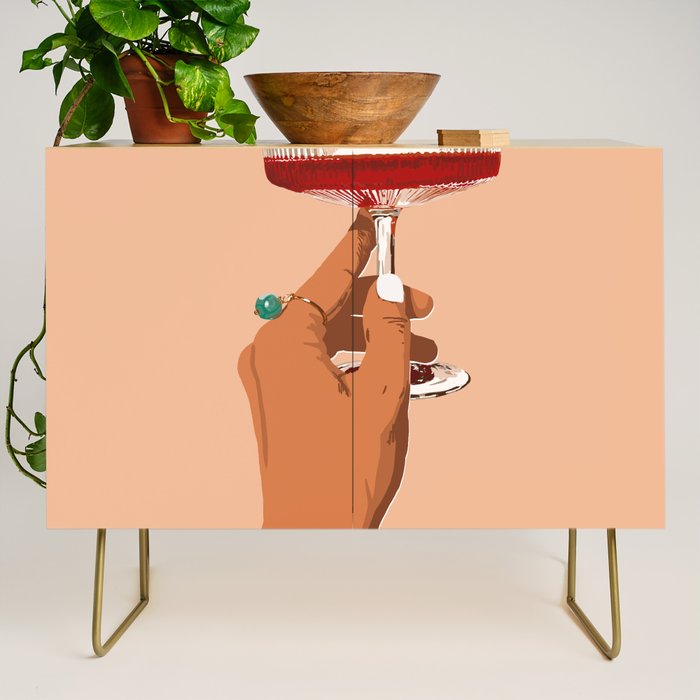 Cheers to Love, Laughter & Happily Ever After #painting #illustration Credenza Gallery Image 1