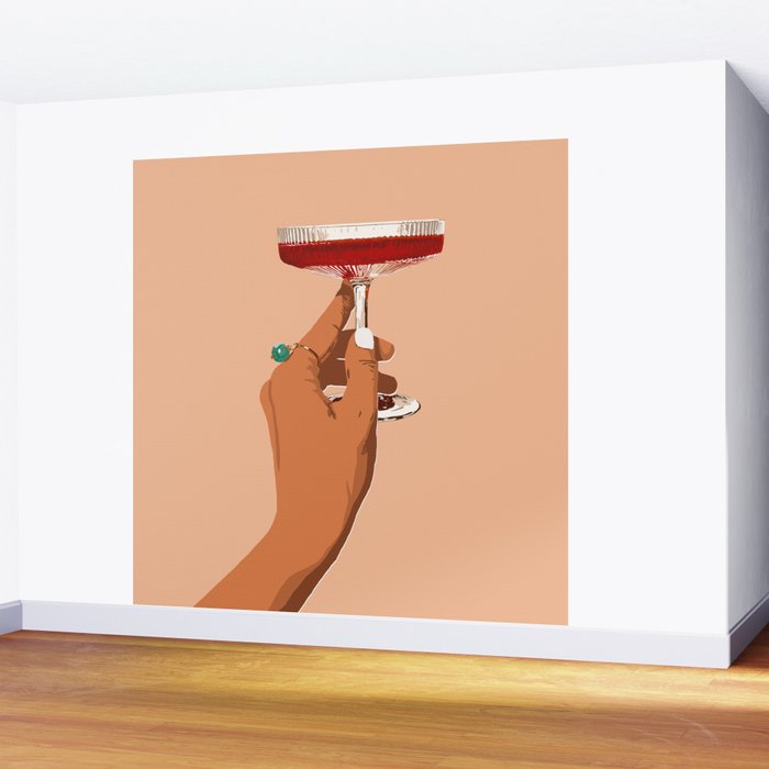 Cheers to Love, Laughter & Happily Ever After #painting #illustration Wall Mural Gallery Image 2