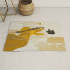 Modern Abstract Woman in Yellow Dress Rug Gallery Image 1