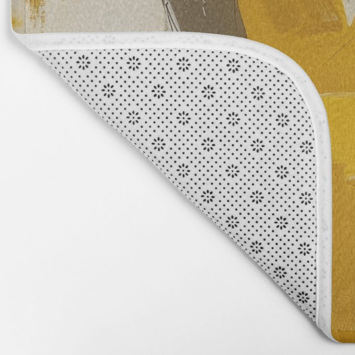 Modern Abstract Woman in Yellow Dress Bath Mat Gallery Image 2