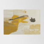 Modern Abstract Woman in Yellow Dress Rug Gallery Image 2