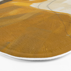 Modern Abstract Woman in Yellow Dress Bath Mat Gallery Image 3