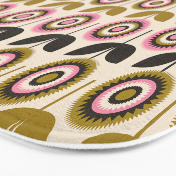 Mid Mod Flowers Bath Mat Gallery Image 3
