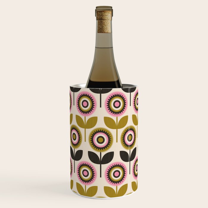 Mid Mod Flowers Wine Chiller Gallery Image 1