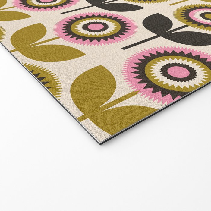 Mid Mod Flowers Welcome Mat Gallery Image 2