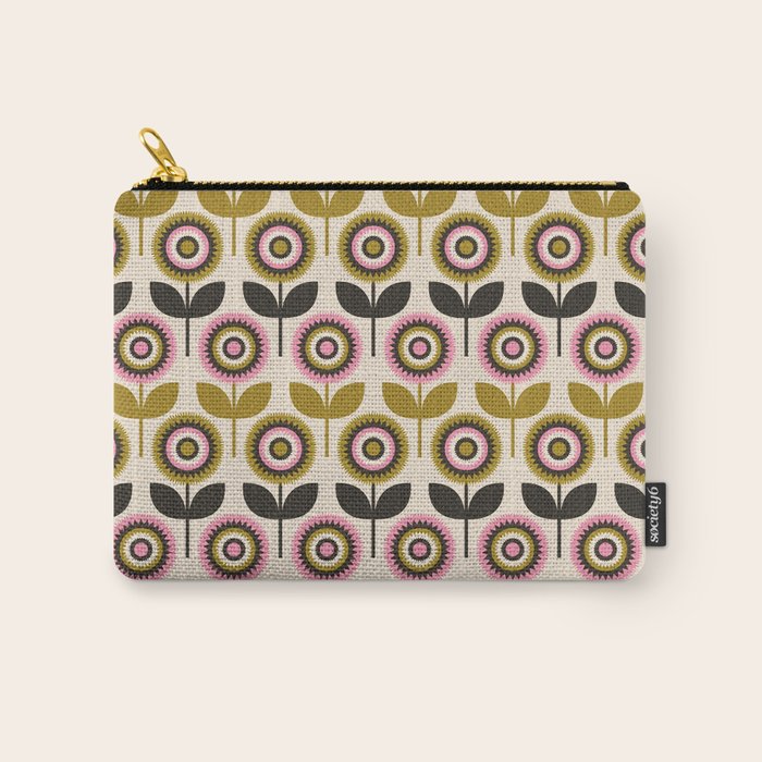Mid Mod Flowers Carry All Pouch Gallery Image 1