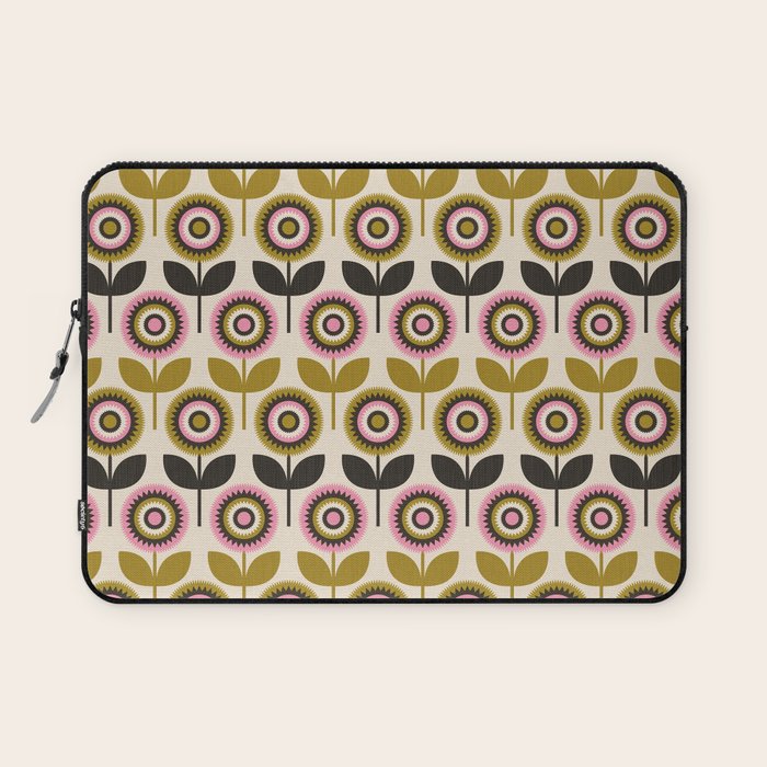 Mid Mod Flowers Laptop Sleeve Gallery Image 1