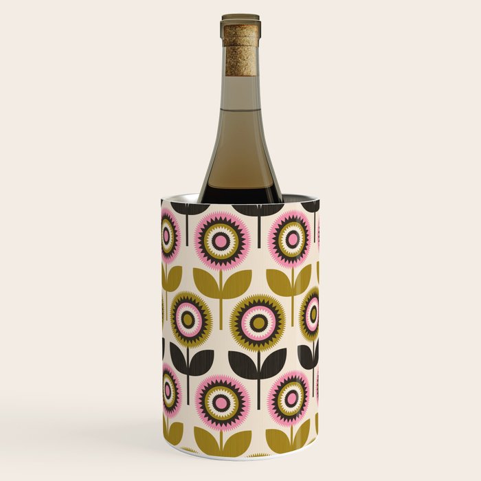 Mid Mod Flowers Wine Chiller Gallery Image 3