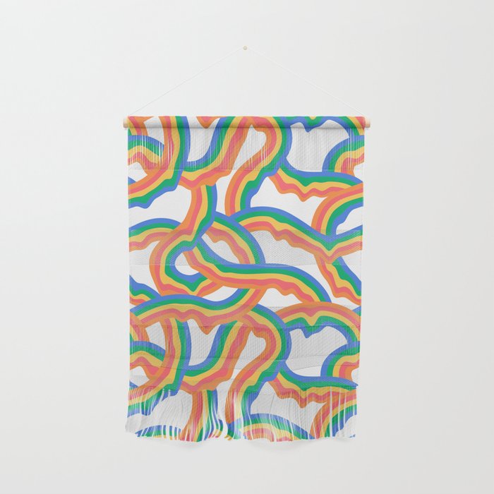 Retro psychedelic rainbow pattern Wall Hanging Gallery Image 1