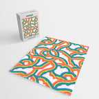Retro psychedelic rainbow pattern Jigsaw Puzzle Gallery Image 2