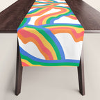 Retro psychedelic rainbow pattern Table Runner Gallery Image 1