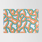 Retro psychedelic rainbow pattern Rug Gallery Image 2