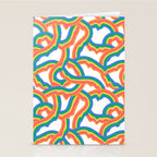 Retro psychedelic rainbow pattern Stationery Card Gallery Image 2