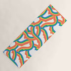 Retro psychedelic rainbow pattern Yoga Mat Gallery Image 1