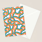 Retro psychedelic rainbow pattern Stationery Card Gallery Image 2