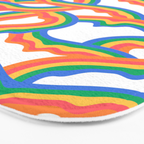 Retro psychedelic rainbow pattern Bath Mat Gallery Image 3