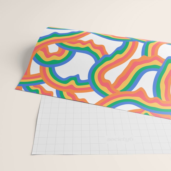 Retro psychedelic rainbow pattern Wrapping Paper Gallery Image 2
