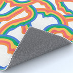 Retro psychedelic rainbow pattern Rug Gallery Image 4