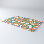 Retro psychedelic rainbow pattern Rug Gallery Image 3