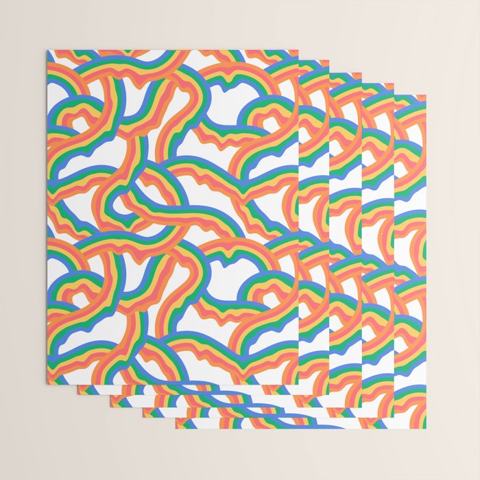 Retro psychedelic rainbow pattern Wrapping Paper Gallery Image 3