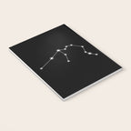 Aquarius Zodiac Star Constellation Line Art Black Notebook Gallery Image 3