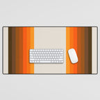 Retro Golden Rainbow - Straight Desk Mat Gallery Image 1