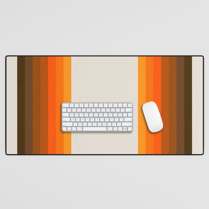 Retro Golden Rainbow - Straight Desk Mat Gallery Image 1