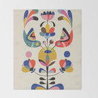 Hummingbirds & Flowers Throw Blanket Gallery Image 2