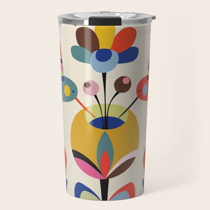 Hummingbirds & Flowers Travel Mug Gallery Image 1
