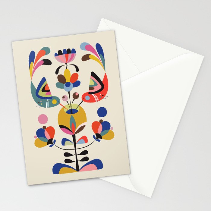 Hummingbirds & Flowers Stationery Card Gallery Image 2