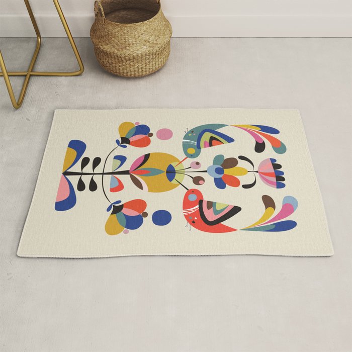 Hummingbirds & Flowers Rug Gallery Image 1