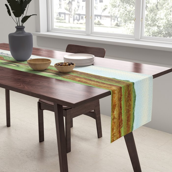 Shinnecock Hills Golf Course With Clubhouse Table Runner Gallery Image 2