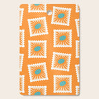 Vintage flower postage stamp pattern Cutting Board Gallery Image 1