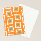 Vintage flower postage stamp pattern Stationery Card Gallery Image 2