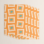 Vintage flower postage stamp pattern Wrapping Paper Gallery Image 3