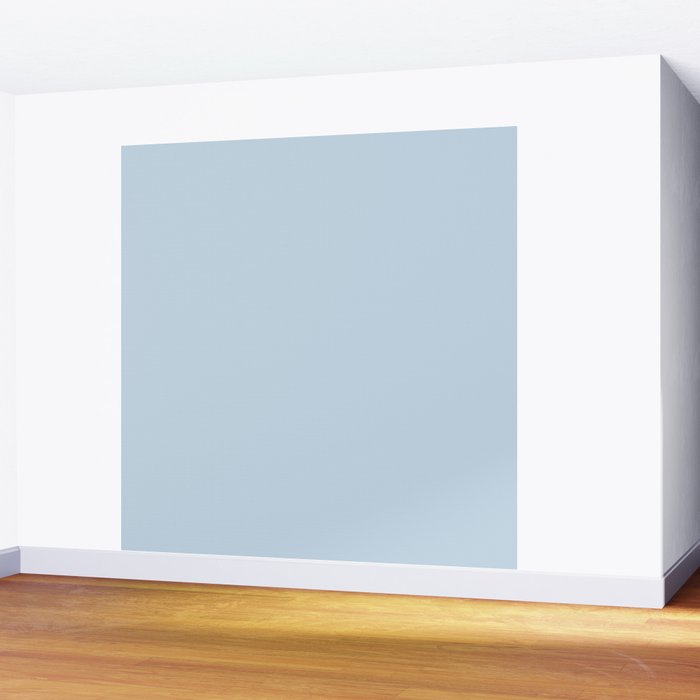 Baby Blue Solid Color Wall Mural Gallery Image 2