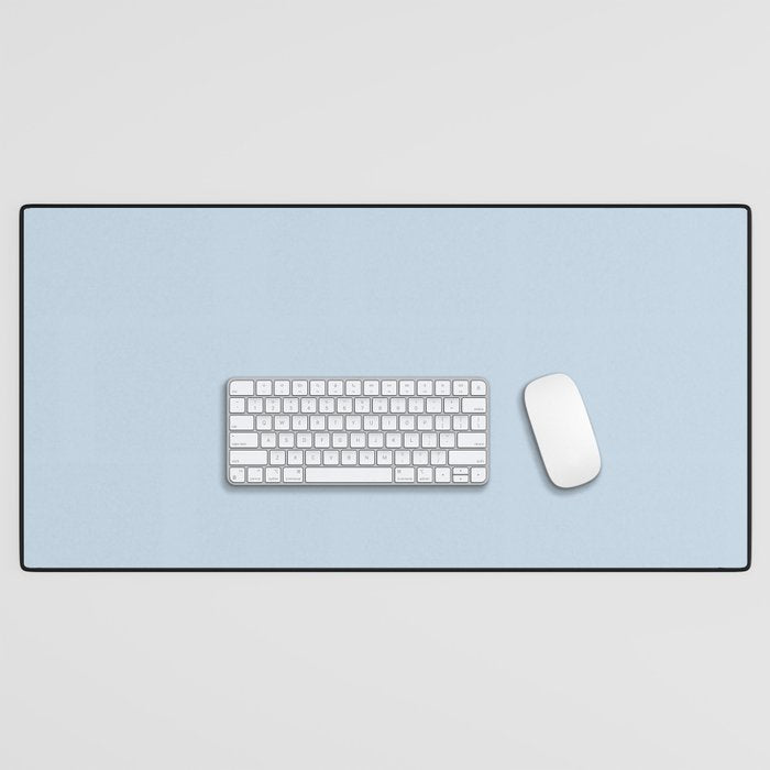 Baby Blue Solid Color Desk Mat Gallery Image 1