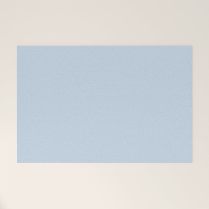 Baby Blue Solid Color Welcome Mat Gallery Image 1