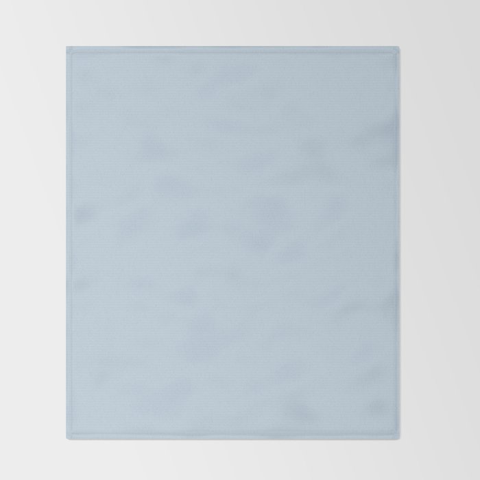 Baby Blue Solid Color Throw Blanket Gallery Image 2