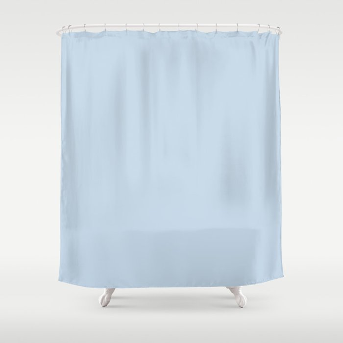 Baby Blue Solid Color Shower Curtain Gallery Image 1