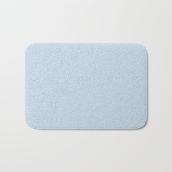 Baby Blue Solid Color Bath Mat Gallery Image 1