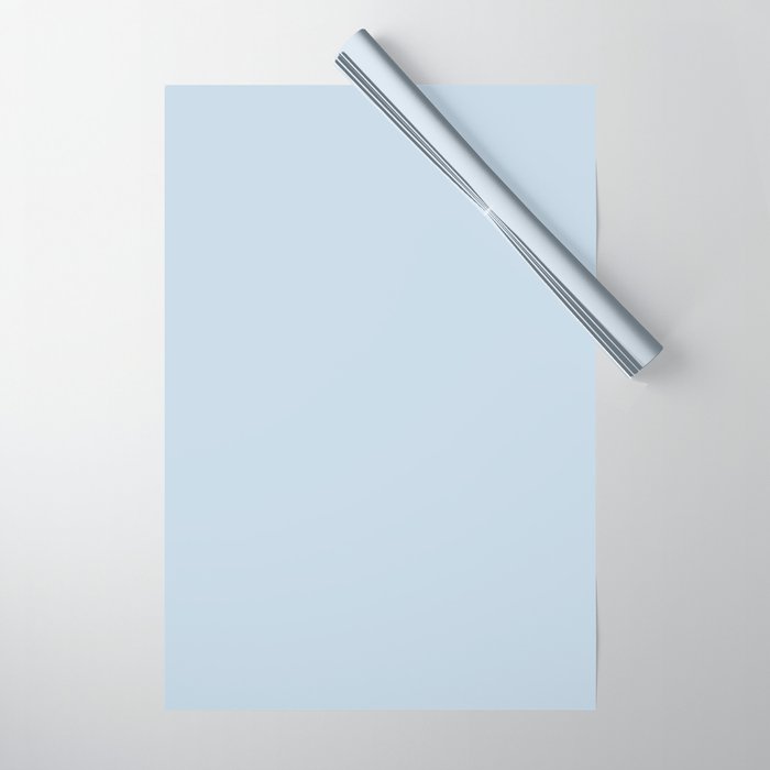 Baby Blue Solid Color Wrapping Paper Gallery Image 1