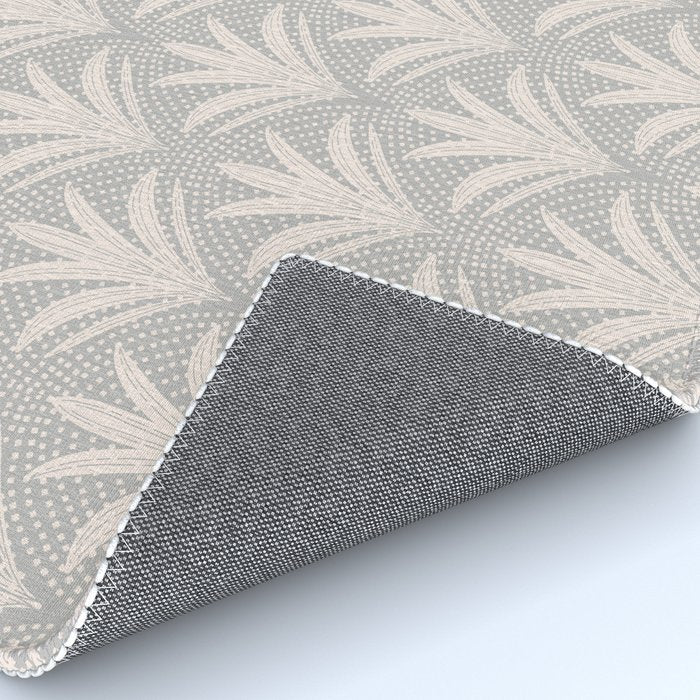Boho Rustic Palm Radiance Soft Grey Rug Gallery Image 4