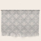Boho Rustic Palm Radiance Soft Grey Wall Hanging Gallery Image 1