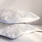 Boho Rustic Palm Radiance Soft Grey Pillow Sham Gallery Image 3