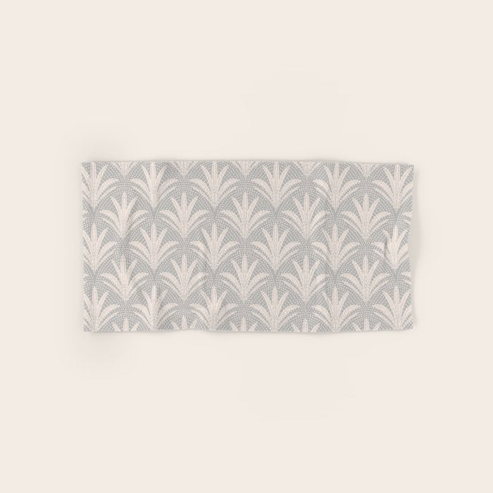 Boho Rustic Palm Radiance Soft Grey Bath Towel Gallery Image 1