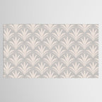 Boho Rustic Palm Radiance Soft Grey Tablecloth Gallery Image 2