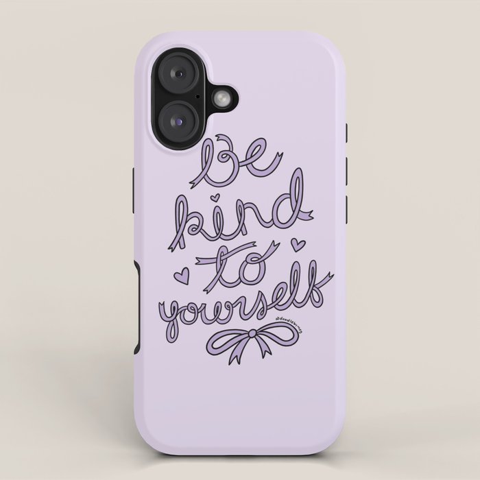 Be Kind to Yourself in Purple iPhone Case Gallery Image 1